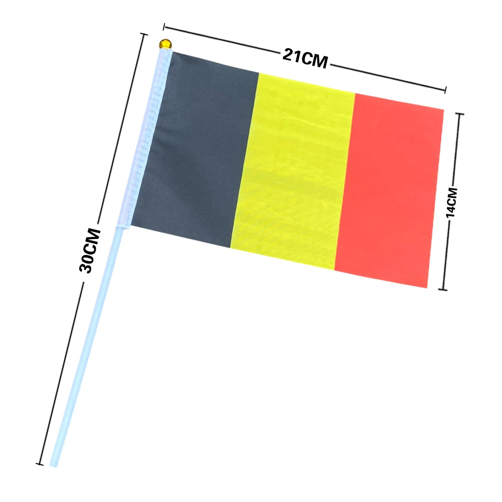 Belgien Handflagge 14x21cm