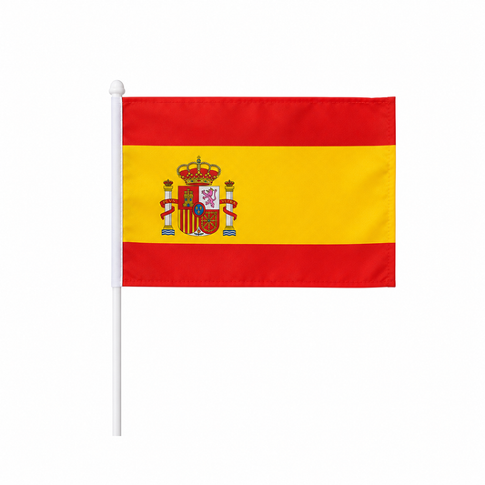 Spain Hand Flag 14x21cm