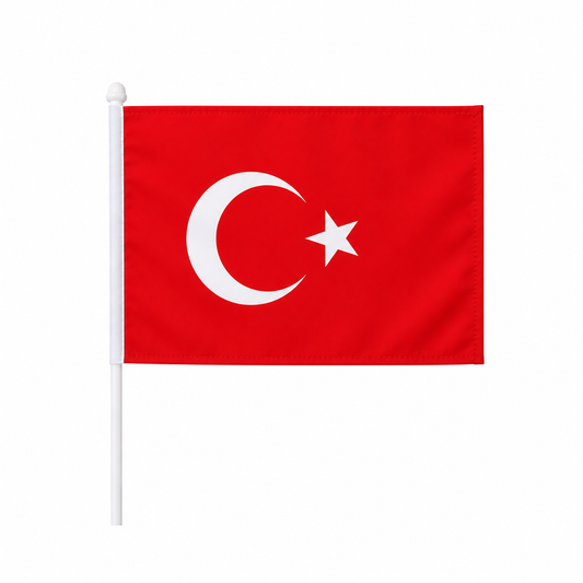 Turkey Hand Flag 14x21cm