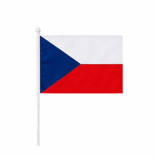 Czech Republic Hand Flag 14x21cm