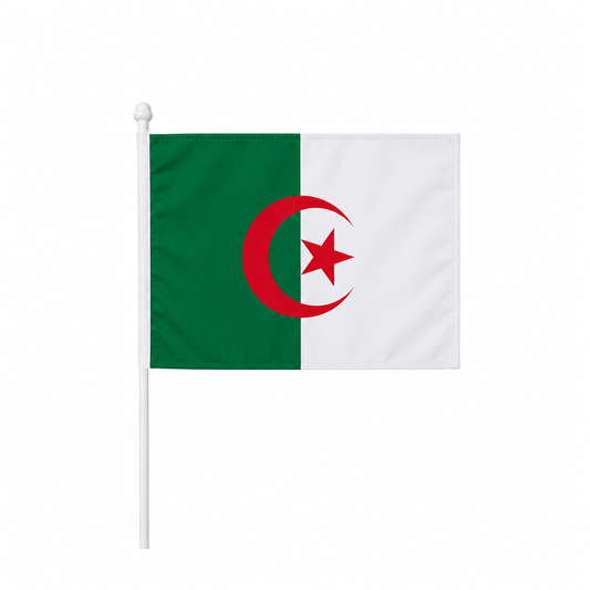 Algeria Hand Flag 14x21cm