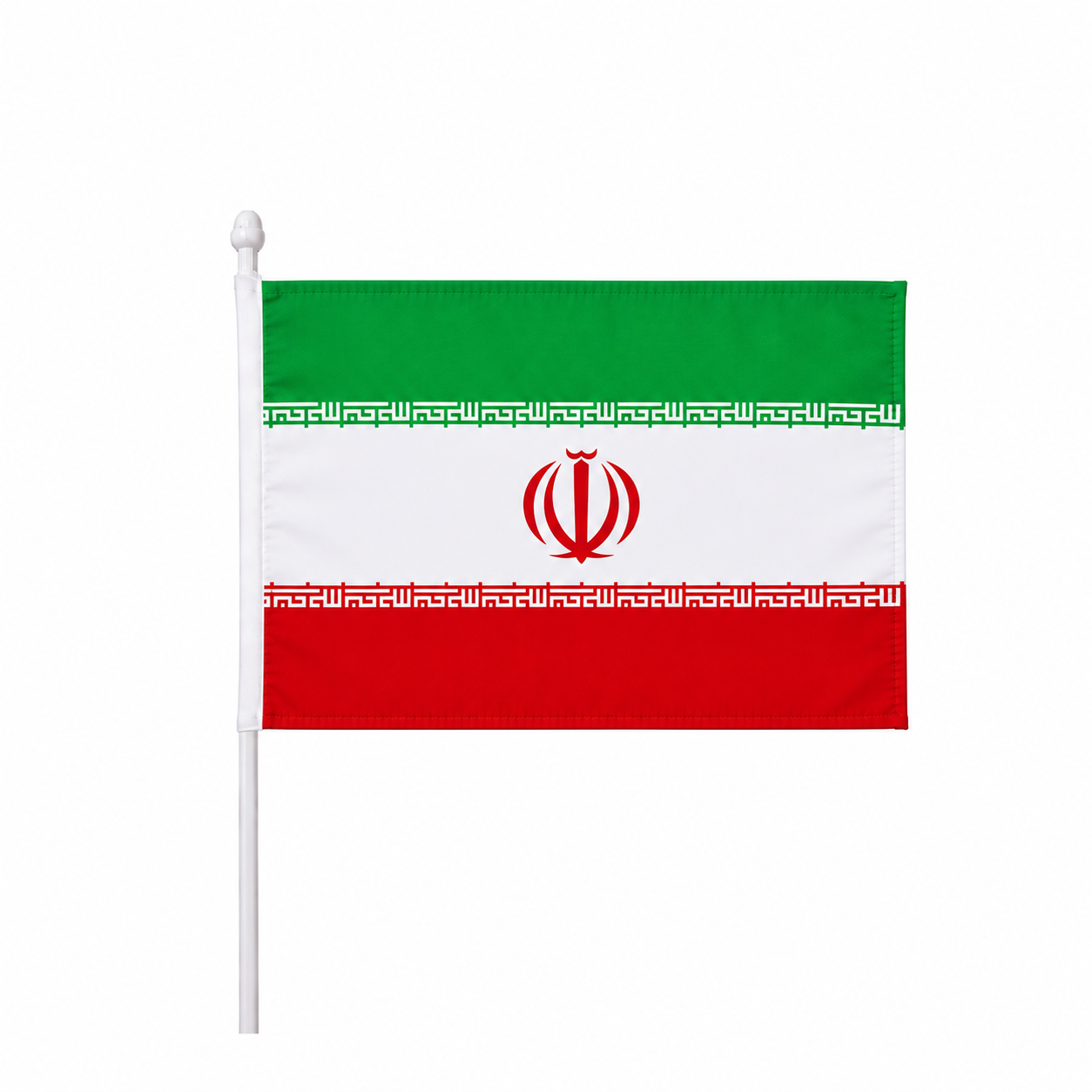 Iran Stockfahne 14x21cm