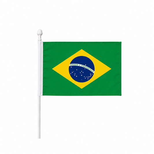 Brazil Hand Flag 14x21cm