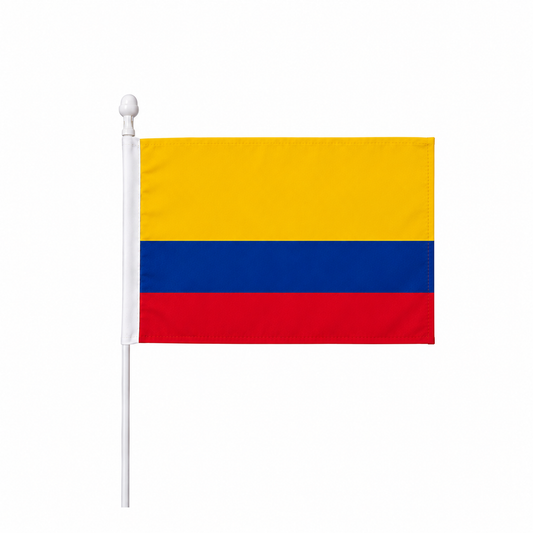 Colombia Hand Flag 14x21cm
