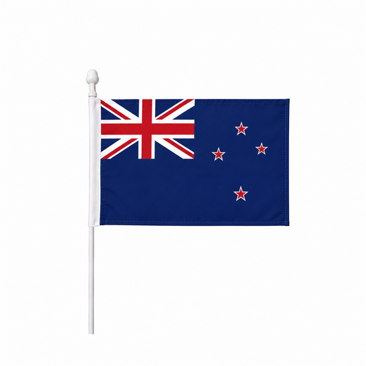 New Zealand Hand Flag 14x21cm